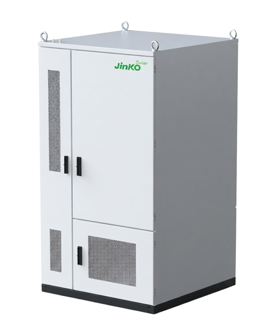 מערכת אגירת אנרגיה תעשייתית Jinko Solar מדגם JKS-215KLAA-100PLCA במבנה ארונית מתכת לבנה